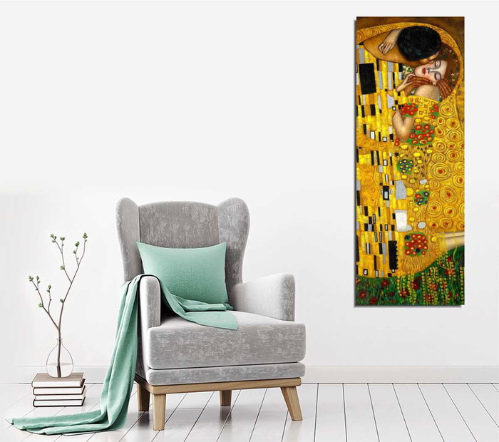 Wallity Lienzo Decorativo El Beso de Gustav Klimt 30 x 80 cm Wallity Lienzo Decorativo El Beso de Gustav Klimt 30 x 80 cm